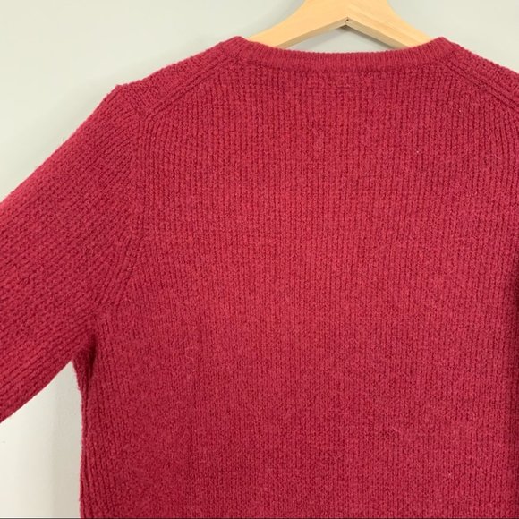 J. Crew High Low Waffle Sweater Supersoft Yarn Merino Wool Alpaca Blend Small S - Picture 11 of 12